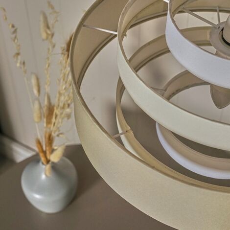Hampshire Modern 3 Tone Cream 5 Tier Cylinder Ceiling Pendant Light Shade