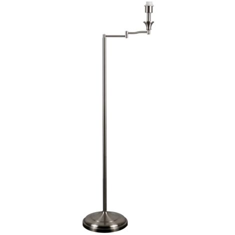 Sinatra Modern Adjustable Swing Arm Floor Lamp Base In Brushed Chrome Finish