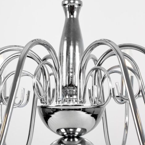 Gothica Traditional Style 8 Way Polished Chrome Ceiling Light Chandelier Fitting