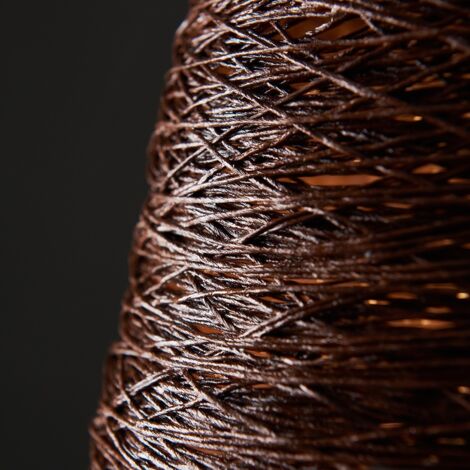 Jaap Modern Brown Wicker Rattan Style Ceiling Pendant Light Shade