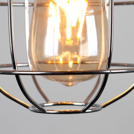 Penglai Fisherman's Style Silver Chrome White Metal Ceiling Pendant Light Shade