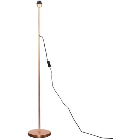 Modern Standard Floor Lamp Base In Copper Metal Finish