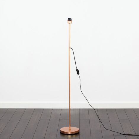 Modern Standard Floor Lamp Base In Copper Metal Finish