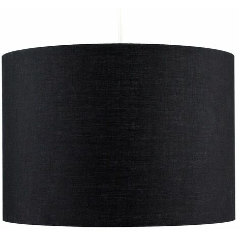 35cm Fabric Easy Fit Ceiling Pendant Table Lampshade - Black