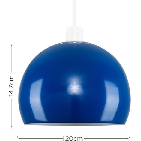 Retro Blue Arco Style Dome Ceiling Pendant Light Shade