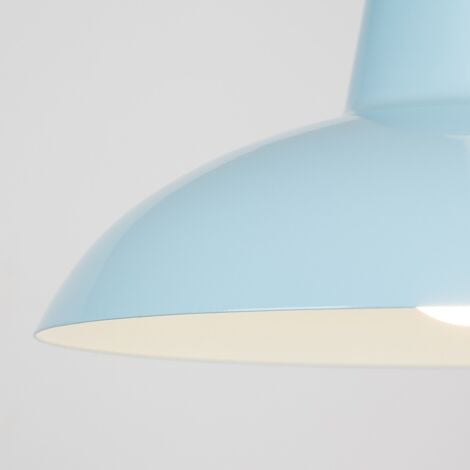Civic Retro Style Gloss Blue Metal Easy Fit Ceiling Pendant Light Shade