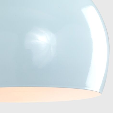 Retro Light Blue Arco Style Dome Ceiling Pendant Light Shade