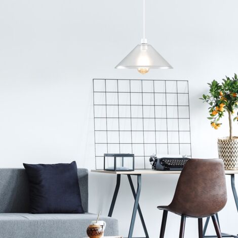 Retro Style Clear Glass Tapered Ceiling Pendant Light Shade