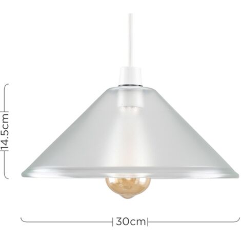 Retro Style Clear Glass Tapered Ceiling Pendant Light Shade
