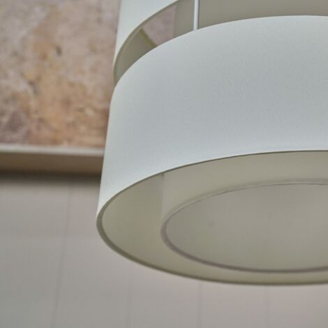 Sophia Modern 2 Tier Cream Cylinder Ceiling Pendant Light Shade