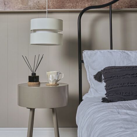 Sophia Modern 2 Tier Cream Cylinder Ceiling Pendant Light Shade