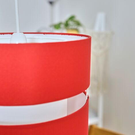 Sophia Modern 2 Tier Red Cylinder Ceiling Pendant Light Shade