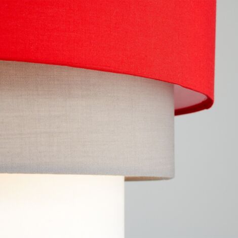 Aztec 3 Tier Modern Red Fabric Ceiling Pendant Light Shade