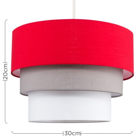 Aztec 3 Tier Modern Red Fabric Ceiling Pendant Light Shade