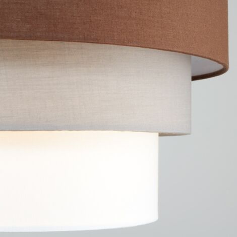 Aztec 3 Tier Modern Brown Fabric Ceiling Pendant Light Shade