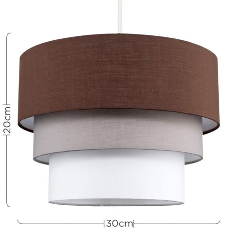 Aztec 3 Tier Modern Brown Fabric Ceiling Pendant Light Shade