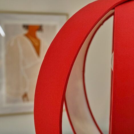 J90 Red Modern Fabric Globe Ceiling Pendant Light Shade
