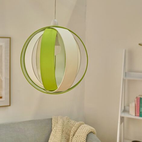 J90 Green Modern Fabric Globe Ceiling Pendant Light Shade
