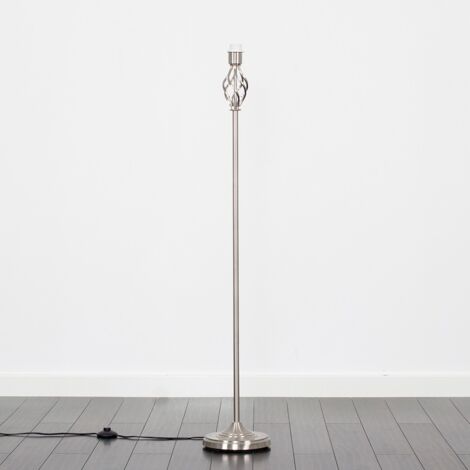 Memphis Traditional Style Satin Nickel Barley Twist Floor Lamp Base