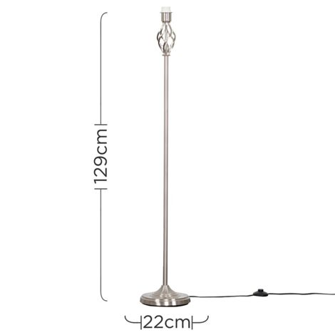 Memphis Traditional Style Satin Nickel Barley Twist Floor Lamp Base