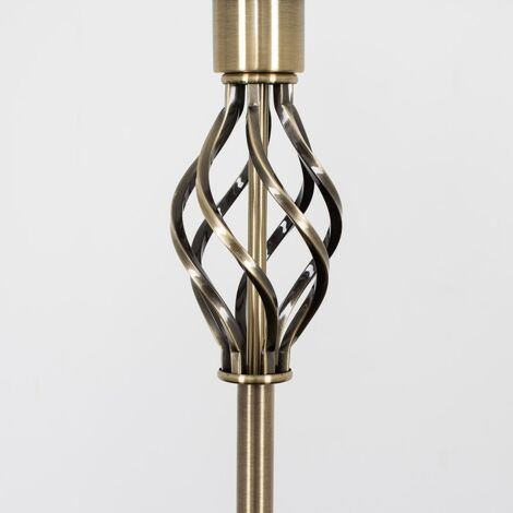 Memphis Traditional Antique Brass Barley Twist Floor Lamp Base