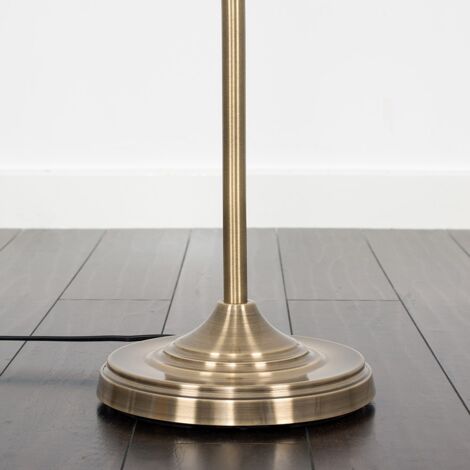 Memphis Traditional Antique Brass Barley Twist Floor Lamp Base