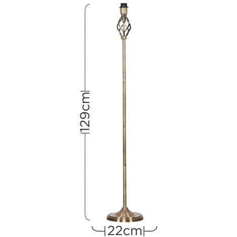 Memphis Traditional Antique Brass Barley Twist Floor Lamp Base