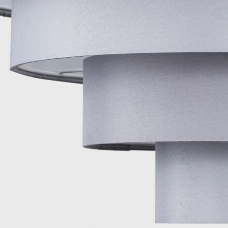 Nevada Modern 4 Tier Grey Fabric Ceiling Pendant Light Shade