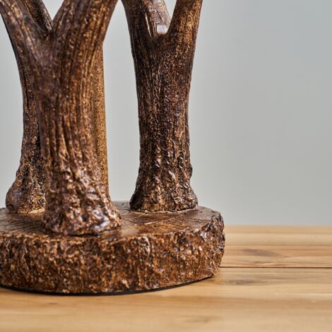Caribou Intertwined Caribou Antler Design Table Lamp Base Rustic Natural Finish