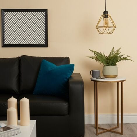 Diablo Gold Ceiling Pendant Shade and B22 Pear LED 4W Warm White 2700K Bulb