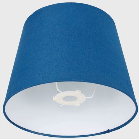 Aspen Modern Small Tapered Table Floor Lamp Light Shade with Blue Fabric Finish