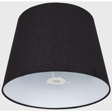 Aspen Modern Tapered Table Floor Lamp Light Shade with Black Fabric Finish
