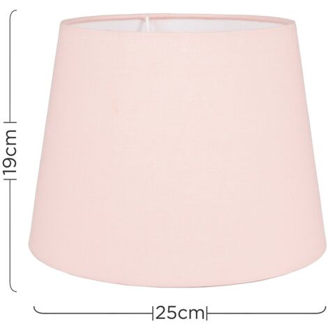 Aspen Modern Tapered Table Floor Lamp Light Shade with Pink Fabric Finish