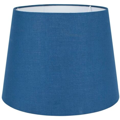 Aspen Modern Tapered Table Floor Lamp Light Shade with Blue Fabric Finish