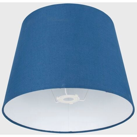 Aspen Modern Tapered Table Floor Lamp Light Shade with Blue Fabric Finish