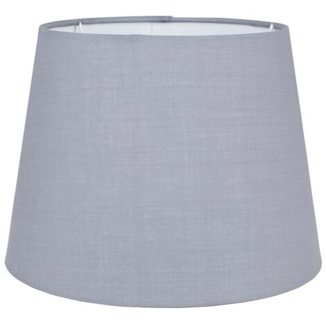 Aspen Modern Tapered Table Floor Lamp Light Shade with Grey Fabric Finish