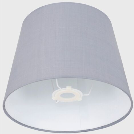 Aspen Modern Tapered Table Floor Lamp Light Shade with Grey Fabric Finish