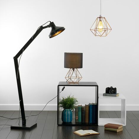 Diablo Copper Ceiling Pendant Shade and B22 Pear LED 4W Warm White 2700K Bulb
