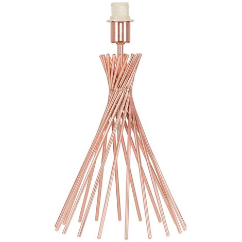 Gosforth Modern Copper Metal Wire Twist Design Table Lamp Base