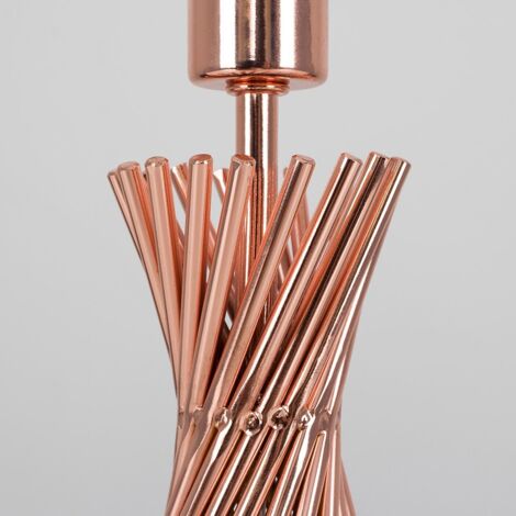 Gosforth Modern Copper Metal Wire Twist Design Table Lamp Base