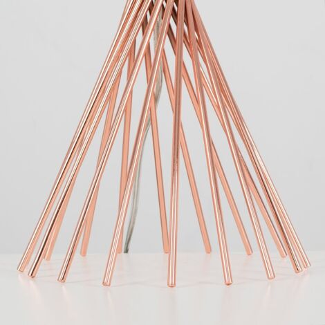 Gosforth Modern Copper Metal Wire Twist Design Table Lamp Base