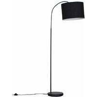Curved 150cm Dark Grey Floor Lamp - Black