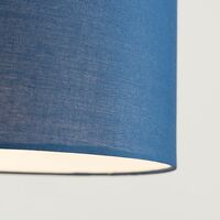 Reni Fabric Drum Light Shade - Navy Blue - 35cm