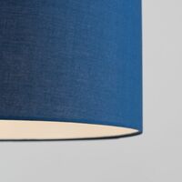 Reni Fabric Drum Light Shade - Navy Blue - 45cm