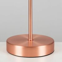 Copper Table Lamp Fabric Lampshades - Dusky Pink
