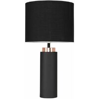 Black and Copper Table Lamp & 4W LED Bulb Warm White - Black