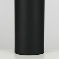 2 x Black / Copper Table Lamps + Black Shade 4W LED Bulbs Warm White