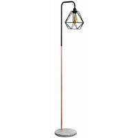 Talisman Floor Lamp in Copper with LED Bulb - Black