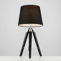Clipper Tripod Table Lamp in Black - Black - No Bulb