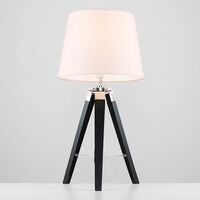 Clipper Tripod Table Lamp in Black - Pink - No Bulb